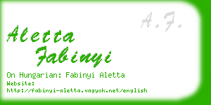 aletta fabinyi business card